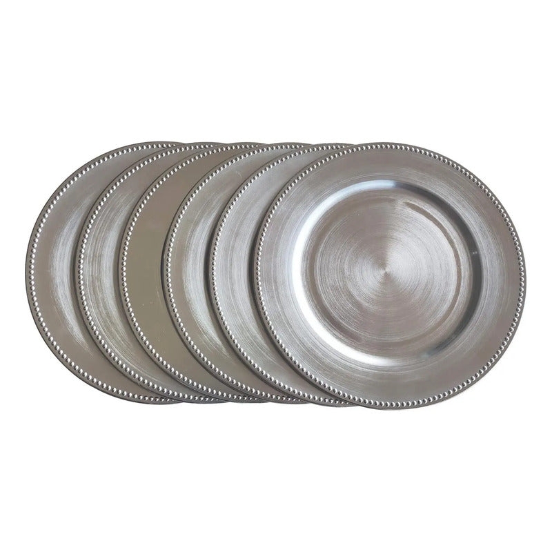 4 Plato Base Navideños Vajilla Navidad Juego De Platos 33cm