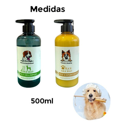 Pack Shampoo Y Acondicionador Hipoalergenico Perros Y Gatos Plantas Naturales