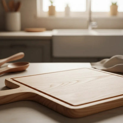 X5 Tablas Pizza Tabla Cuadrada Picoteo Plato Madera 27x30cm Tabla Cuadrada Bambú