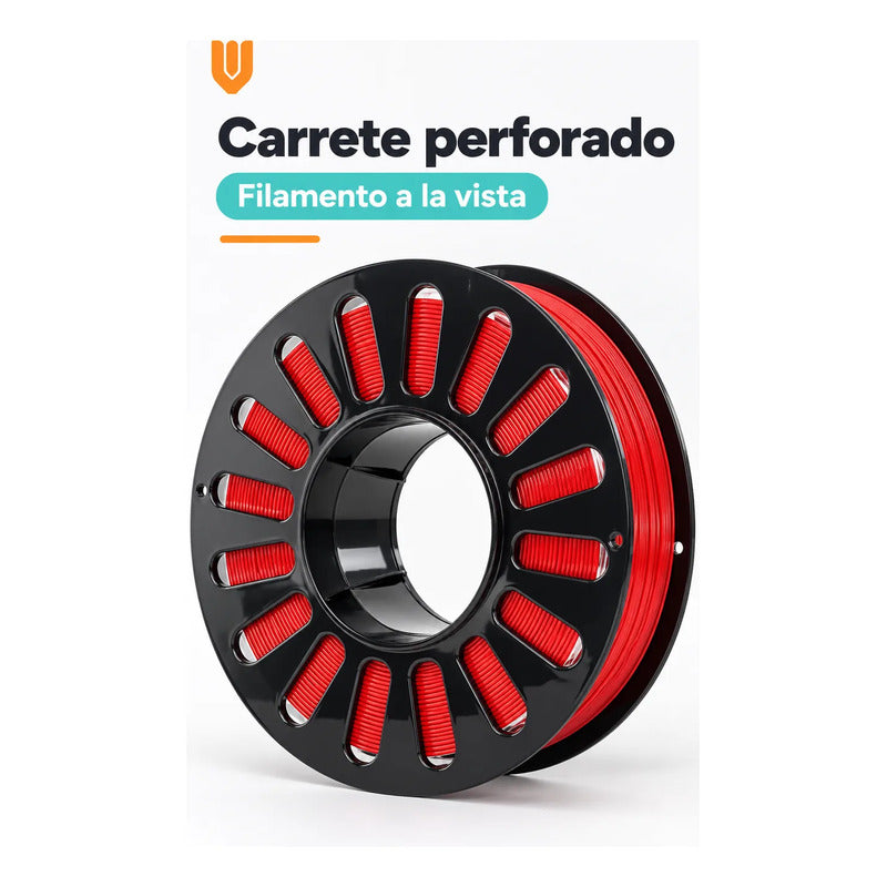 2 Rollos Filamento Rojo Impresora 3d Repuesto Carrete Bobina Rojo