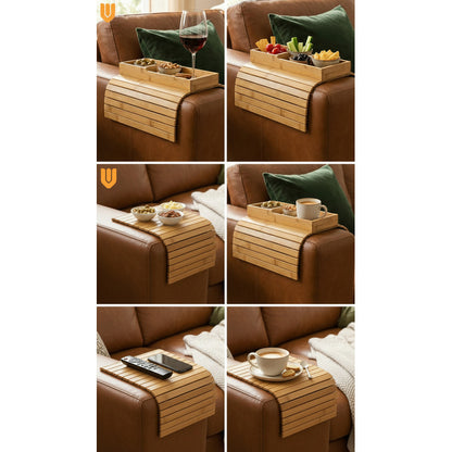 Porta Vasos Sofa Bambu Plegable Diseno Natural Funcional Bambú