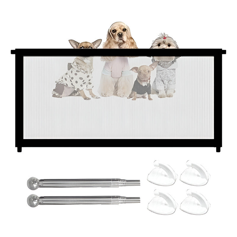 Pack X4 Puerta De Seguridad Plegable Magica Malla Mascotas