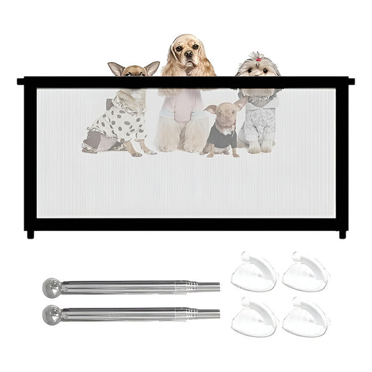 Pack X4 Puerta De Seguridad Plegable Magica Malla Mascotas