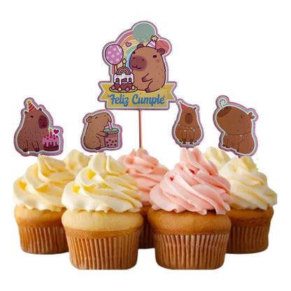 Topper Cumpleaños Torta Cotillon Cup Cake Fiestas Decoracion