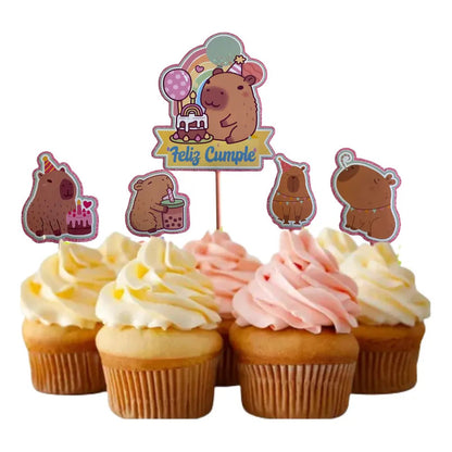 Topper Cumpleaños Torta Cotillon Cup Cake Fiestas Decoracion