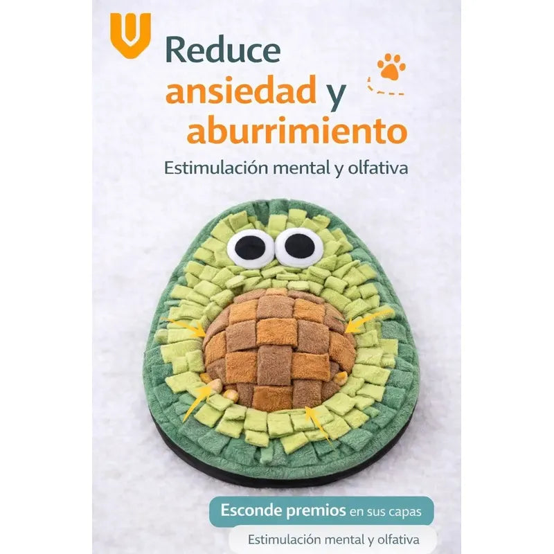 Alfombra Olfativa Juguetes Interactivos Sensorial Diversion Color Verde Palta Aguacate Natural Tonos Hoja Selva Mascotas Canino Estimulacion Sensorial Juego Interactivo Lavable