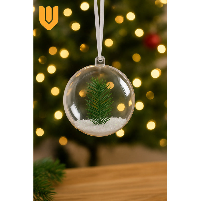 Pack 6 Esferas Acrílico 10 Cm Ambiente Mágico Navidad Árbol