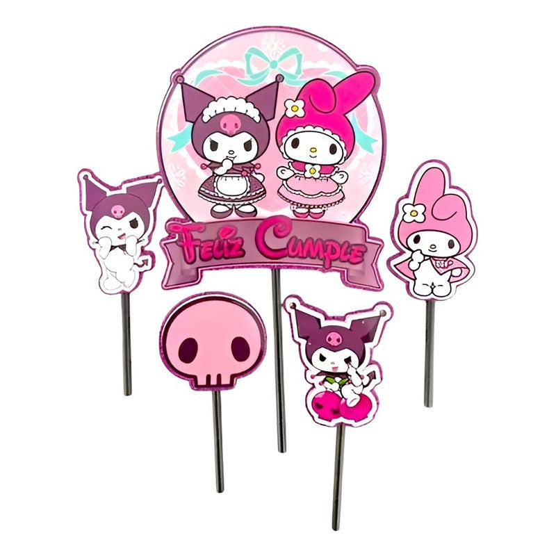 Topper Cumpleaños Torta Cotillon Cup Cake Fiestas Decoracion