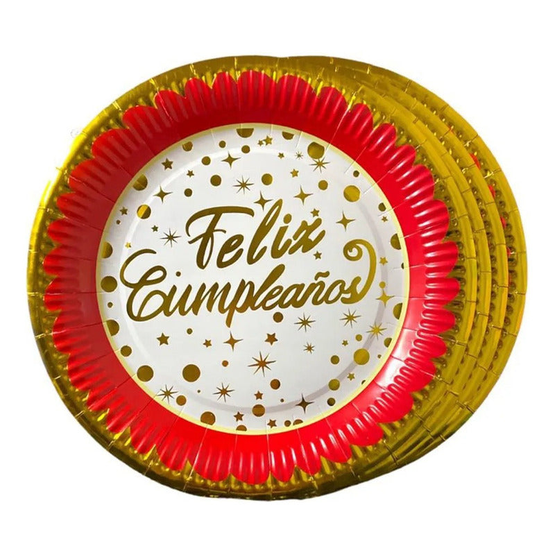 10 Platos De Cumpleaños Feliz Cumpleaños Decoración 1021