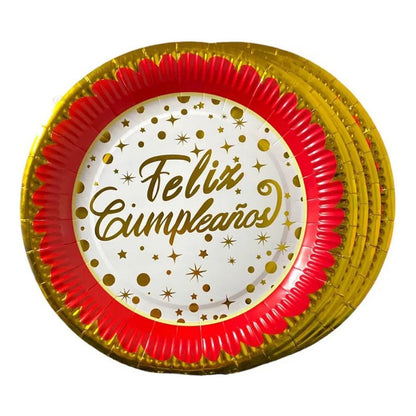 10 Platos De Cumpleaños Feliz Cumpleaños Decoración 1021