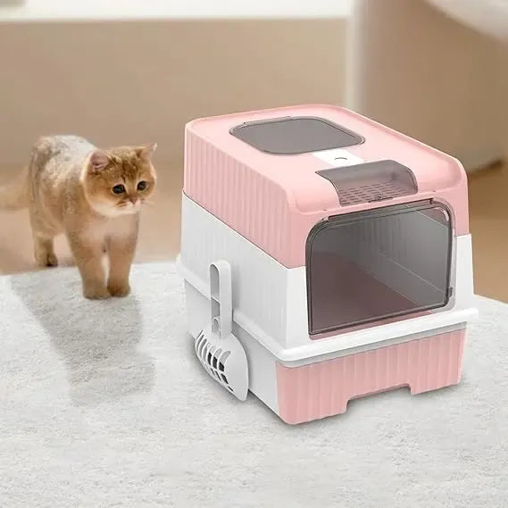 Arenero Xl Baño Sanitario Gatos Areneros Para Gatos Grandes Rosa