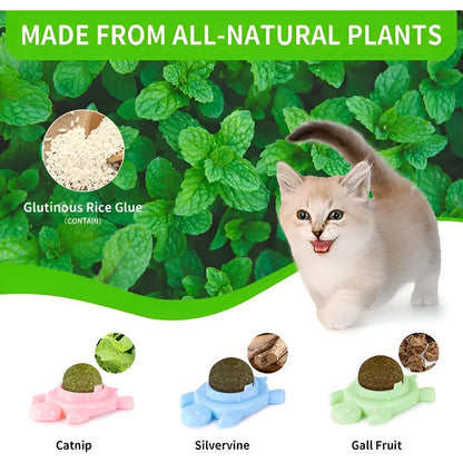 Bola Hierba Gatera Catnip Snack Para Gatos Bola Adhesiva Cat