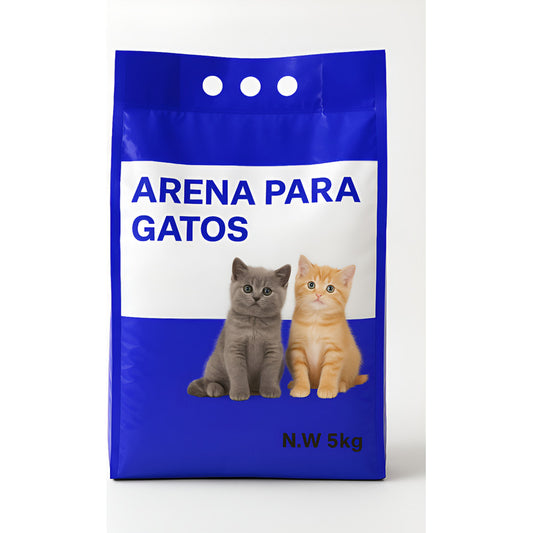 Arena Aglutinante Gatos 5kg Lavanda Control Olores Absorción