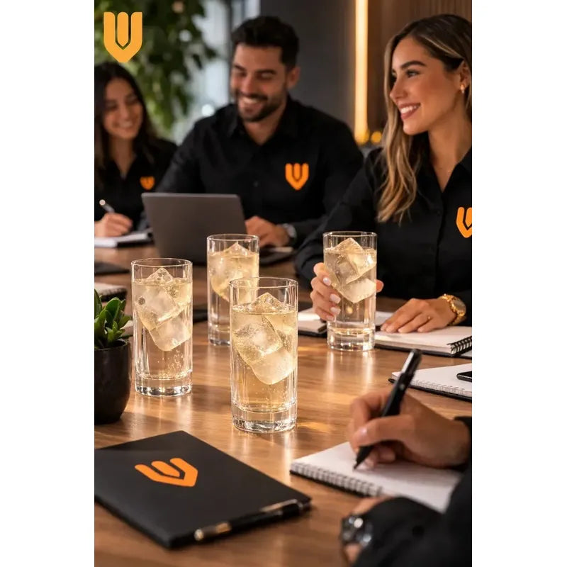 Vitrineon Cl Set 6 Vasos Vidrio Alto 200ml Transparente Bar Transparente