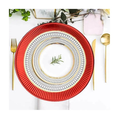 4 Plato Base Navideños Vajilla Navidad Juego De Platos 33cm