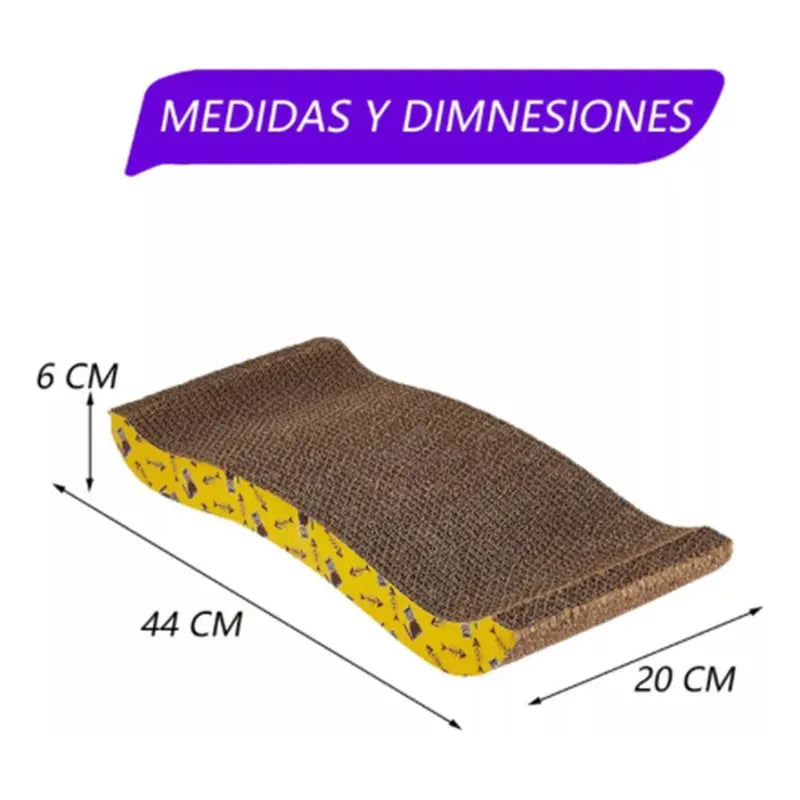 Rascador Para Gatos Carton Corrugado Rascador Con Catnip Onda Gato Gimnasio Marrón