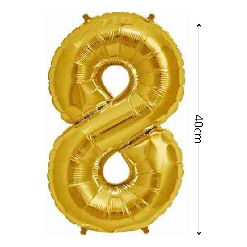 Numeros Cumpleaños Globos Para Cumpleaños Globos Metalicos 8 Dorado