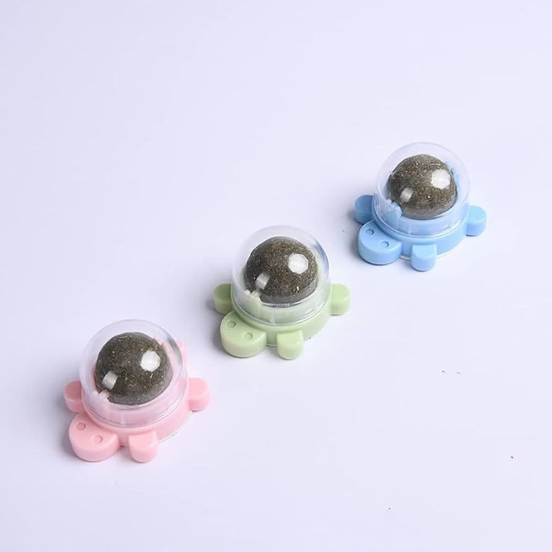 X2 Bola Hierba Gatera Catnip Snack Para Gatos Bola Adhesiva