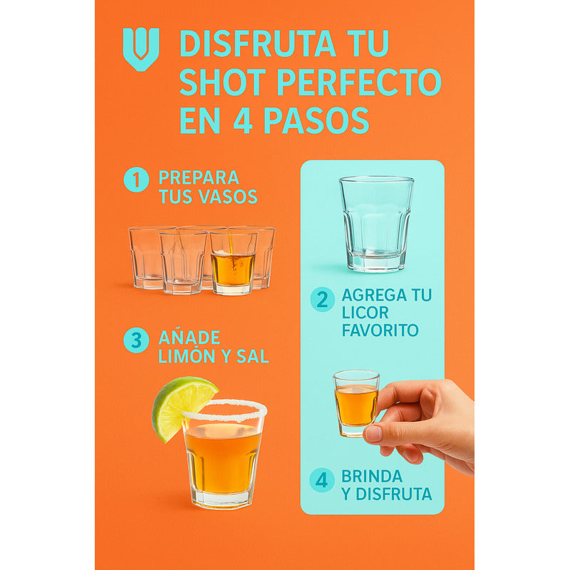 Set 36 Vasos Shot Tequilero Vasos Shopero Vaso Shot Vidrio Transparente