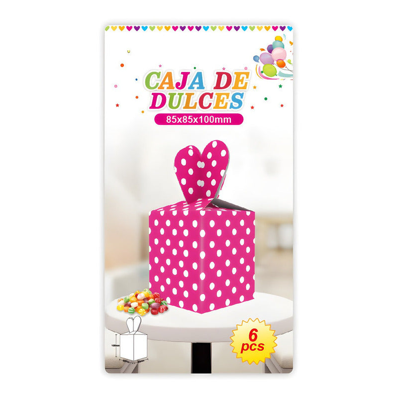 X6 Cajas De Regalo Para Dulces Cotillón Decoración Cumpleaño