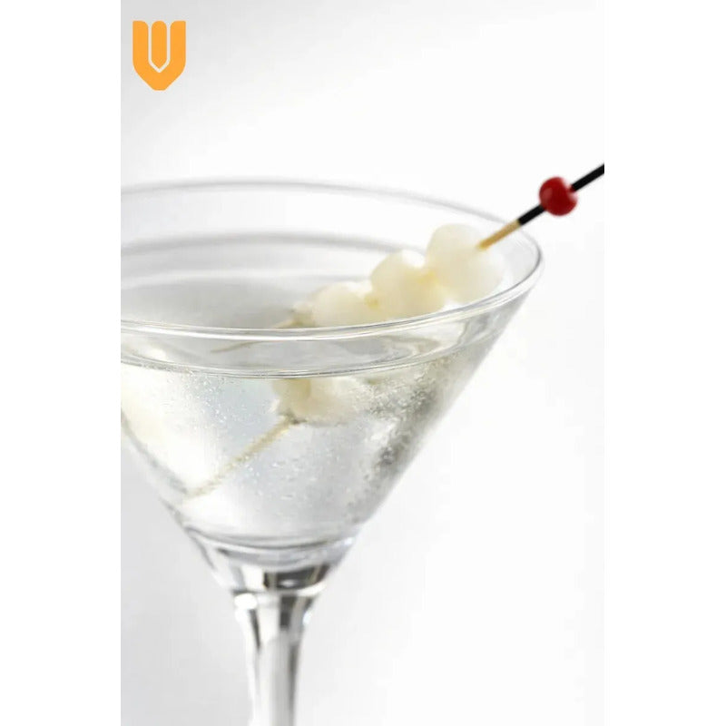 Vitrineon Set 6 Copas Gourmet Cristalería Bebida Celebración Clear Glass Cocktail Martini Barware Clasico Distintivo Presentacion Bebidas Reposteria Heladeria