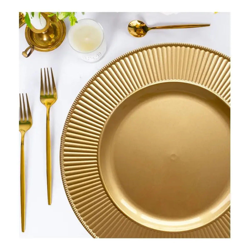 4 Plato Base Navideños Vajilla Navidad Juego De Platos 33cm