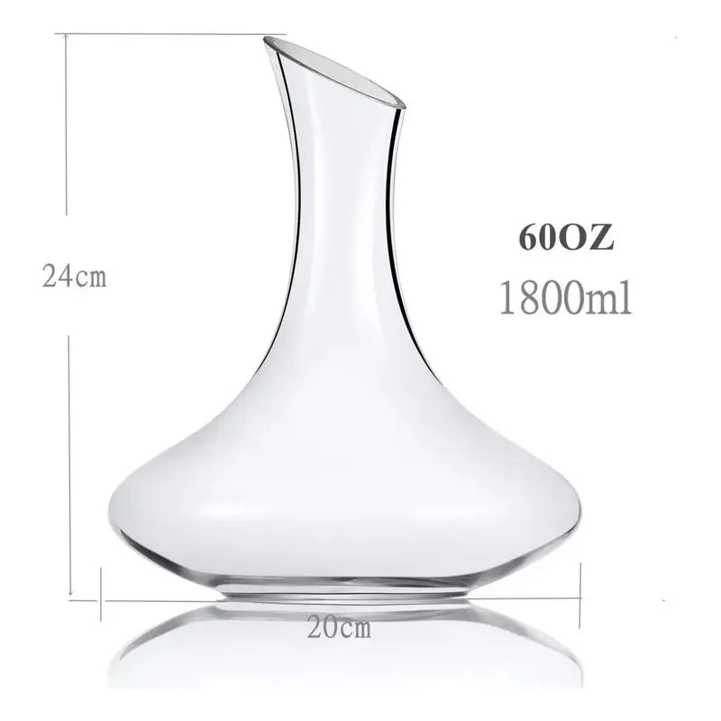 Set Aireador Para Vinos Decantador + X2 Copas De Vino Copas Transparente