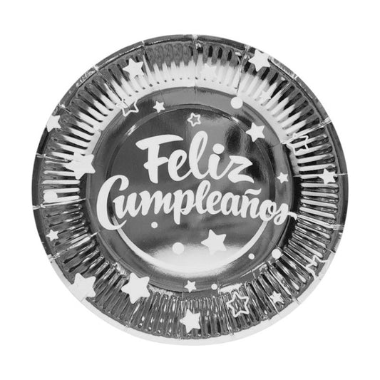 10 Platos Cumpleaños Desechables Decoración Cumpleaños 884