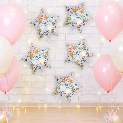 Globos Feliz Cumpleaños Estrella Globos Decoracion Globos Blanco