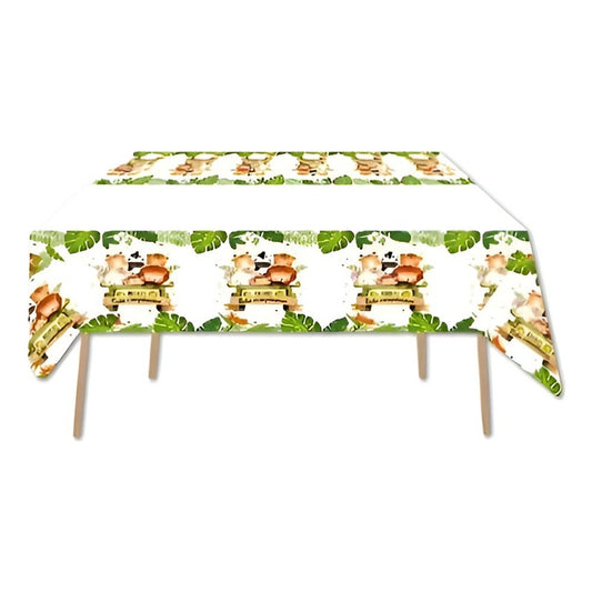 2 Mantel Decoracion De Fiestas Safari Cumpleaños Feliz Fiest