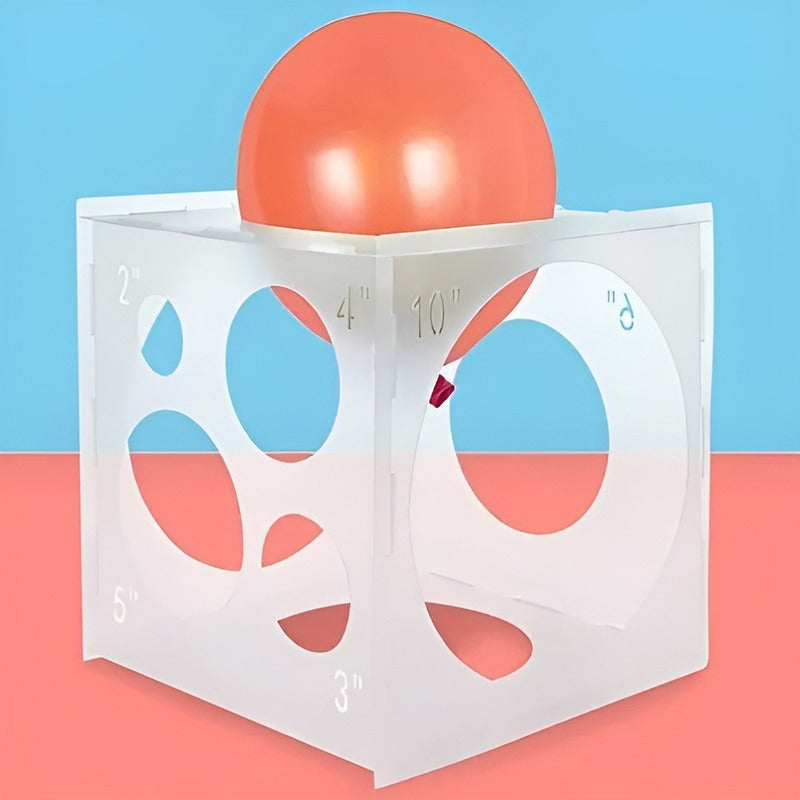 Calibrador De Globos Caja Calibrador Para Globos Plegable Color Blanco