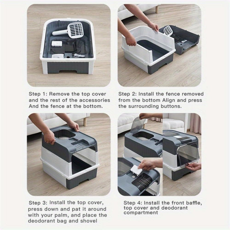 Arenero Xl Baño Sanitario Gatos + Arena Sanitaria Gatos 5kg