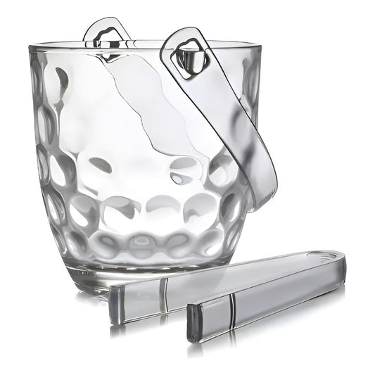 X6 Hielera De Vidrio Con Pinzas Cubetas Hielo Hielera Cubeta