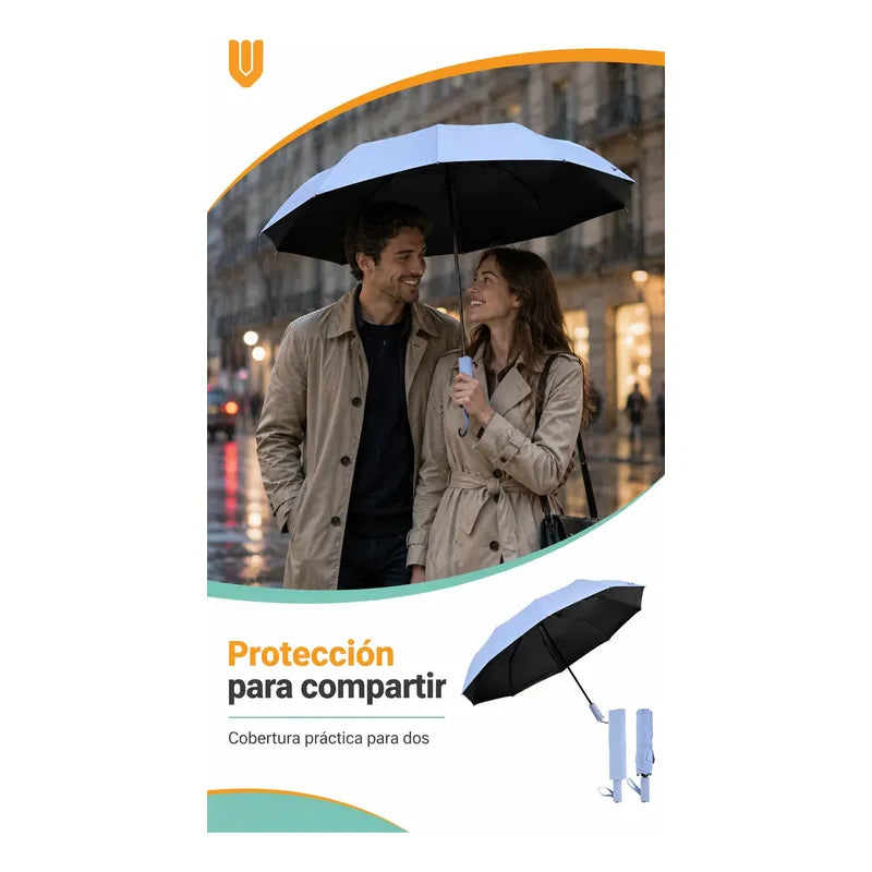 Sombrilla Plegable Retractil Lluvia Imprevista Estilo Confor