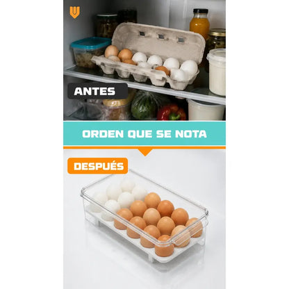 Organizador De Huevos Huevera Porta Huevos Contenedor Huevos Transparente