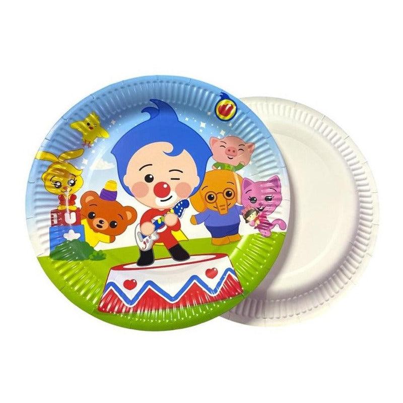 10 Platos Cumpleaños Platos Desechable Plim Plim Cumpleaños