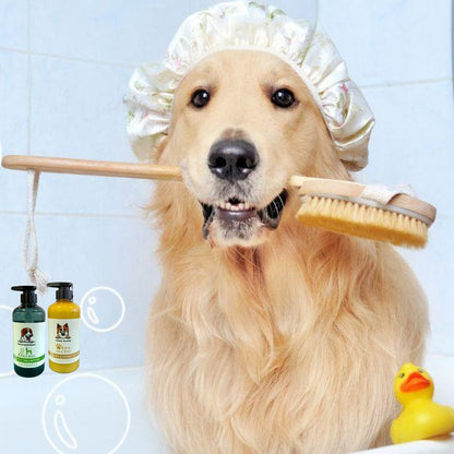 Pack Shampoo Acondicionador  Cepillo Ducha Para Mascotas