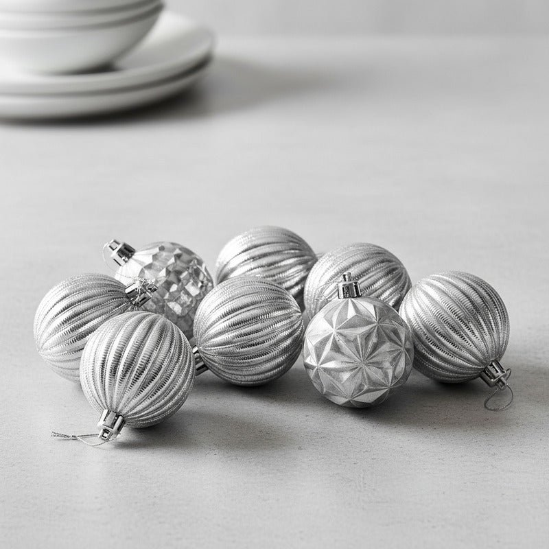 Vitrineon Cl Set8 Esferas12 5 Cm Premium Decoración Navidad