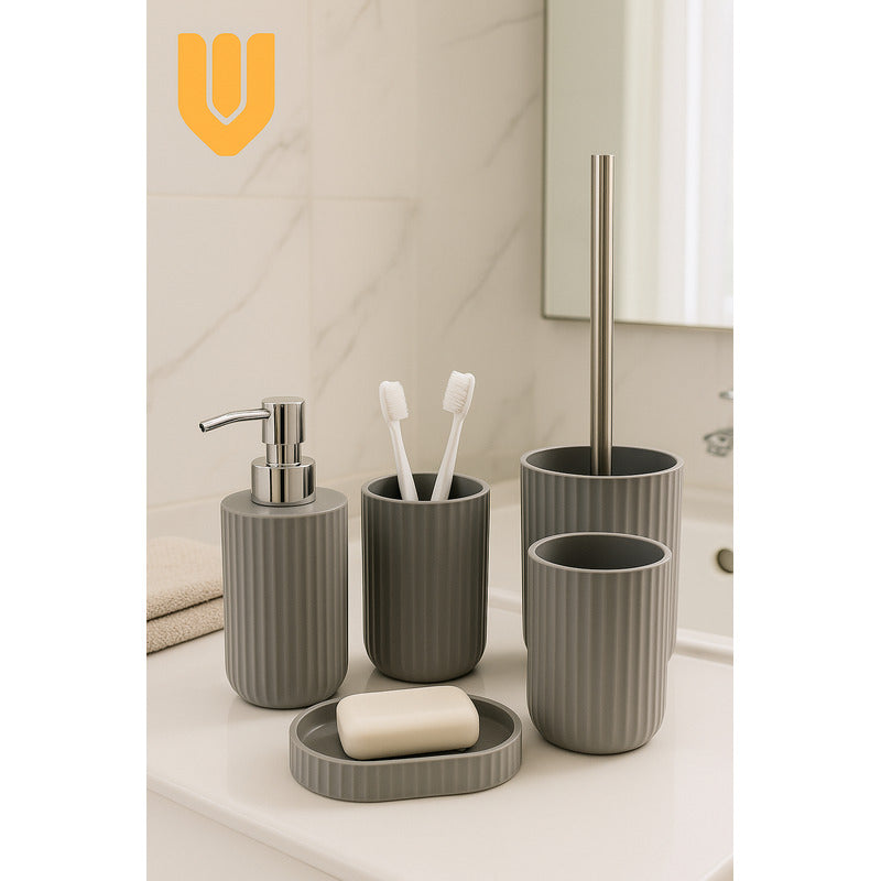 Set De Baño 5 Piezas Accesorios Decorativo Baños Juegos Baño