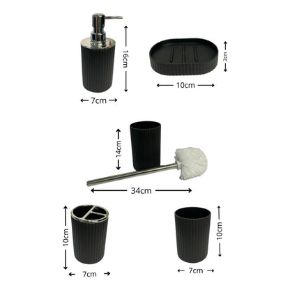 Set De Baño 5 Piezas Accesorios Decorativo Baños Juegos Baño