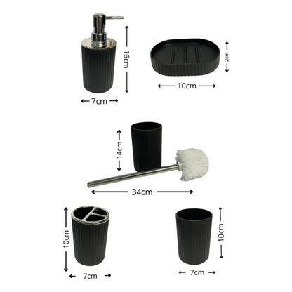 Set De Baño 5 Piezas Accesorios Decorativo Baños Juegos Baño