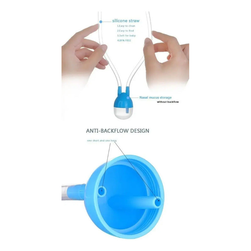 Pack X2 Aspirador Nasal Bebe Aspirador Nasal Con Deposito