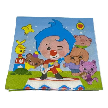 X80 Servilletas Plim Plim Decoracion Cumpleaños Plim Plim Celeste Plim Plim 881