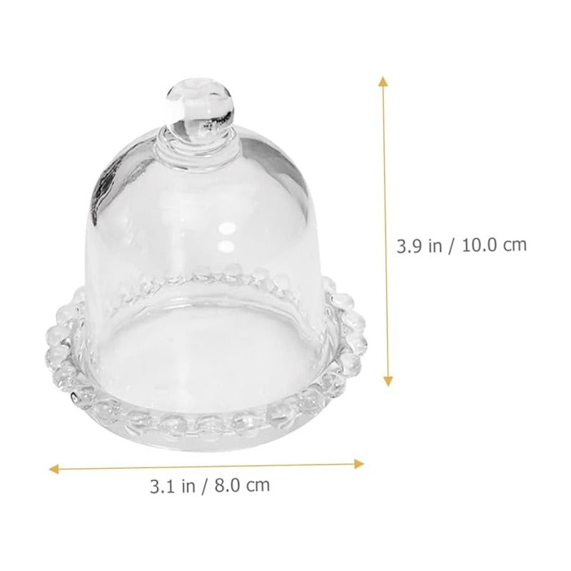 Pack X2 Mantequillero De Vidrio Con Tapa Pocillo Mantequilla Transparente