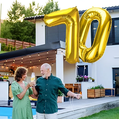 Numeros Cumpleaños Globos Para Cumpleaños Globos Metalicos 0 Dorado