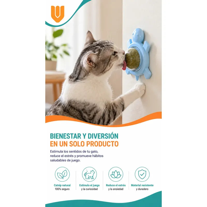 Bola Catnip Gato Juguete Adhesivo Pared Estimulante Natural Multicolor Vibrante Combinacion Tonos Llamativos Diseño Moderno Atractivo Mascotas Visual Dinamico Facil Identificar Uso Diario