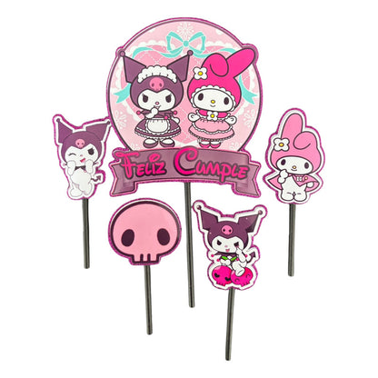 Topper Cumpleaños Torta Cotillon Cup Cake Fiestas Decoracion