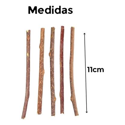X5 Snack Para Gatos Palitos Hierba Gatera Juguete Yerba Gato Marrón