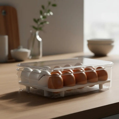 Organizador De Huevos Huevera Porta Huevos Contenedor Huevos Transparente