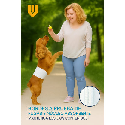 48 Pañales Perros Desechables Incontinencia Pañales Gato S